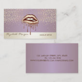 Moderne elegant, Confetti, metaaldruppelaar Visitekaartje (Voorkant / Achterkant)
