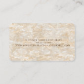 Moderne Elegant Cool Marble Black, Gold, Scissors Visitekaartje (Achterkant)