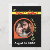 Moderne Elegant Custom foto Naam Flat uitnodiging (Voorkant)