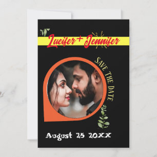 Moderne Elegant Custom foto Naam Flat uitnodiging