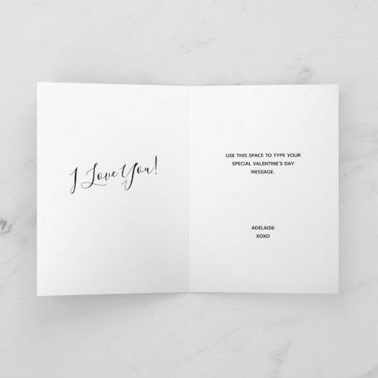 Moderne Elegant Custom Photo Collage Valentijnsdag Kaart (Binnen)