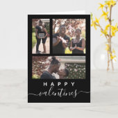 Moderne Elegant Custom Photo Collage Valentijnsdag Kaart (Gele Bloem)