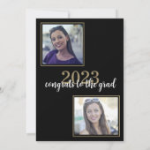 Moderne Elegant Custom Photo Graduparty Kaart (Achterkant)