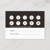 Moderne Elegant Dark Faux Gold Loyalty-Kaart Klantenkaartje (Achterkant)