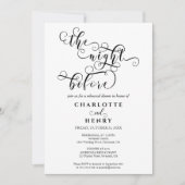 Moderne elegant de nacht voor het repetitief eten kaart (Voorkant)