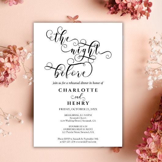 Moderne elegant de nacht voor het repetitief eten kaart