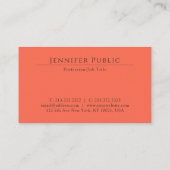 Moderne Elegant Earth Colors Persoonlijke Sjabloon Visitekaartje (Achterkant)