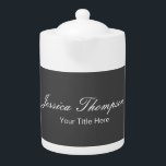 Moderne Elegant Eenvoudig Professioneel Grijs Theepot<br><div class="desc">Kies van Verschillende Types en Grootte. Eenvoudige bewerkingsprogramma's. Klassieke professionele eenvoudige Sjabloon voor alle behoeften.</div>