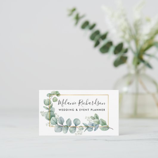 Moderne elegant elegyptus blaast goudvormig visitekaartje (Staand voorkant)