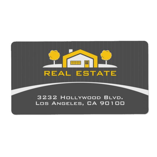 Moderne Elegant Estate Address Label (Voorkant)