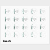 Moderne Elegant Eucalyptus Family Reunion Ronde Sticker (Vel)