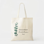 Moderne Elegant Eucalyptus Family Reunion Tote Bag (Voorkant)