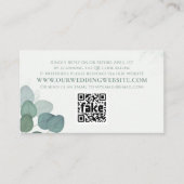 Moderne Elegant Eucalyptus Greenery Foto RSVP Visitekaartje (Voorkant)