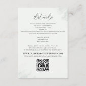 Moderne Elegant Eucalyptus Greenery - QR-code Informatiekaartje (Voorkant)
