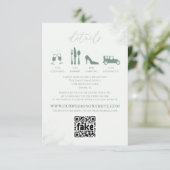 Moderne Elegant Eucalyptus Greenery - QR-code Informatiekaartje (Staand voorkant)