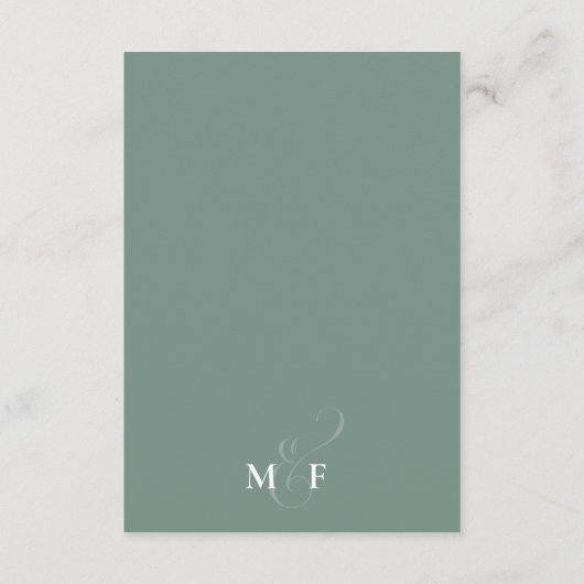 Moderne Elegant Eucalyptus Greenery - QR-code Informatiekaartje (Achterkant)