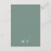 Moderne Elegant Eucalyptus Greenery - QR-code Informatiekaartje (Achterkant)