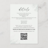 Moderne Elegant Eucalyptus Greenery - QR-code Informatiekaartje (Voorkant)