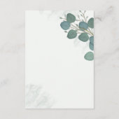Moderne Elegant Eucalyptus Greenery - QR-code Informatiekaartje (Achterkant)