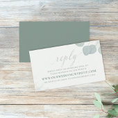 Moderne Elegant Eucalyptus Greenery Rustic RSVP Visitekaartje