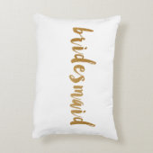 moderne elegant faux gold bridesmaid accent kussen (Achterkant (Verticaal))