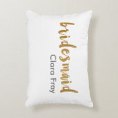 moderne elegant faux gold bridesmaid accent kussen (Voorkant(Verticaal))
