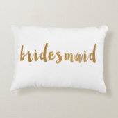 moderne elegant faux gold bridesmaid accent kussen (Achterkant)