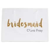 moderne elegant faux gold bridesmaid groot cadeauzakje (Voorkant)