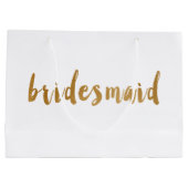 moderne elegant faux gold bridesmaid groot cadeauzakje (Achterkant)