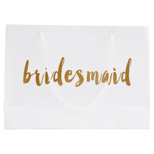 moderne elegant faux gold bridesmaid groot cadeauzakje (Achterkant)