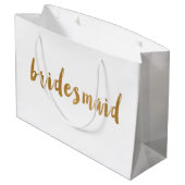moderne elegant faux gold bridesmaid groot cadeauzakje (Achterkant Gekanteld)