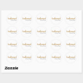 moderne elegant faux gold bridesmaid ronde sticker (Vel)