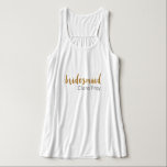 moderne elegant faux gold bridesmaid tanktop<br><div class="desc">Een elegant en helder bruidebruidsvormig ontwerp. U kunt het ontwerp aanpassen door de achtergrondkleur te veranderen,  naam of een andere tekst toe te voegen.</div>