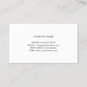 Moderne Elegant Faux Gold Floral Event Planner Visitekaartje (Achterkant)