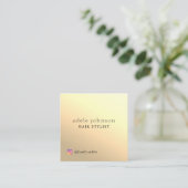 Moderne Elegant Faux Gold Hair Stylist Vierkante Visitekaartje (Staand voorkant)