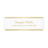 Moderne Elegant Faux Gold Hand Script-Sjabloon Etiket (Voorkant)