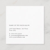 Moderne Elegant Faux Gold Scissor Hair Stylist Vierkante Visitekaartje (Achterkant)