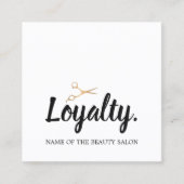 Moderne Elegant Faux Gold Scissors Loyalty Kaart (Voorkant)