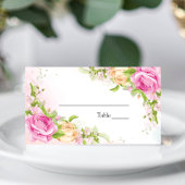 Moderne elegant Floral Chic Wedding Place Card Plaatskaartje