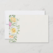 Moderne Elegant Floral Dark Wedding RSVP Kaart (Achterkant)