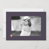 Moderne elegant floral gold PHOTO graduation party Kaart (Achterkant)