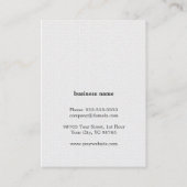 Moderne elegant Floral Texture Paarse cosmetoloog Visitekaartje (Achterkant)