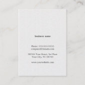 Moderne Elegant Floral Texture White Cosmetoloog Visitekaartje (Achterkant)