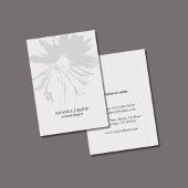 Moderne Elegant Floral Texture White Cosmetoloog Visitekaartje