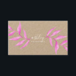 Moderne elegant florroze waterverf kraft visitekaartje<br><div class="desc">Moderne elegant florroze waterverf kraft</div>