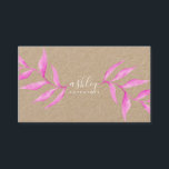Moderne elegant florroze waterverf kraft visitekaartje<br><div class="desc">Moderne elegant florroze waterverf kraft</div>