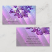 moderne elegant florvormige lila paarse orchidee visitekaartje (Voorkant / Achterkant)