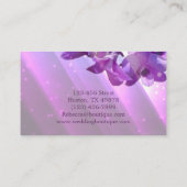 moderne elegant florvormige lila paarse orchidee visitekaartje (Achterkant)