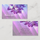 moderne elegant florvormige lila paarse orchidee visitekaartje (Voorkant / Achterkant)