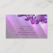 moderne elegant florvormige lila paarse orchidee visitekaartje (Achterkant)